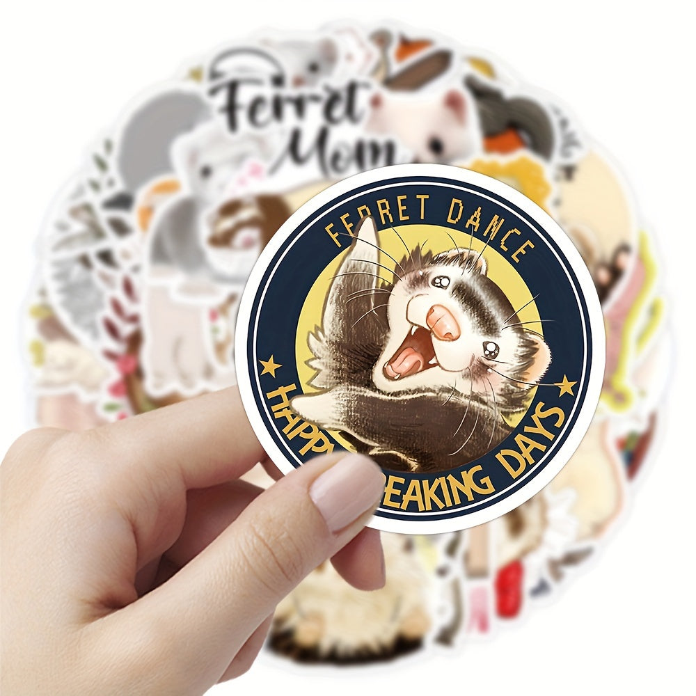 50pcs Ferret Waterproof Vinyl Stickers Laptop Helmet Skateboard Phone Decals
