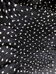 Polka Dot Puff Sleeve Maxi Dress