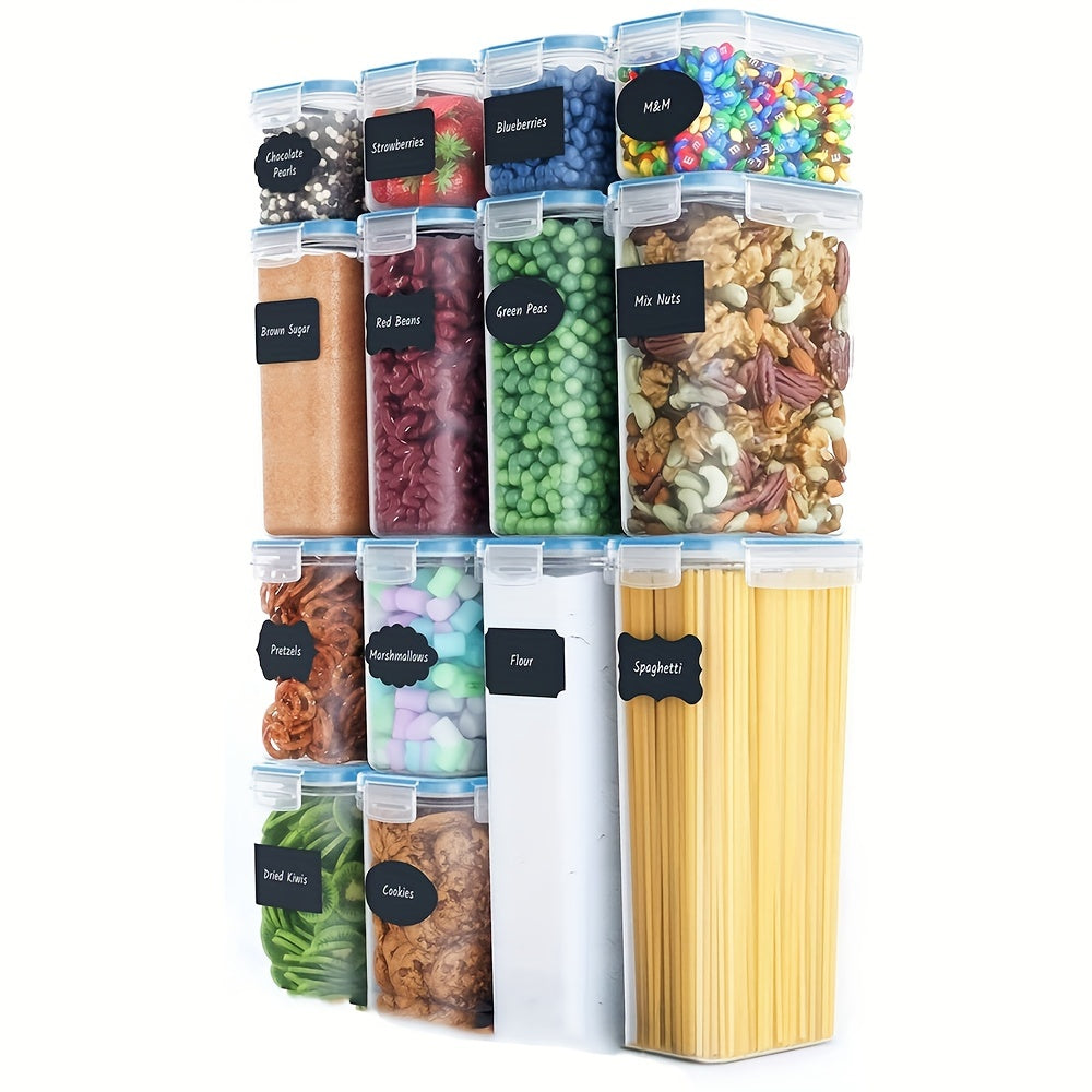 14pcs Pasta Containers With Lids & Marker - BPA-Free Plastic Containers