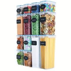 14pcs Pasta Containers With Lids & Marker - BPA-Free Plastic Containers