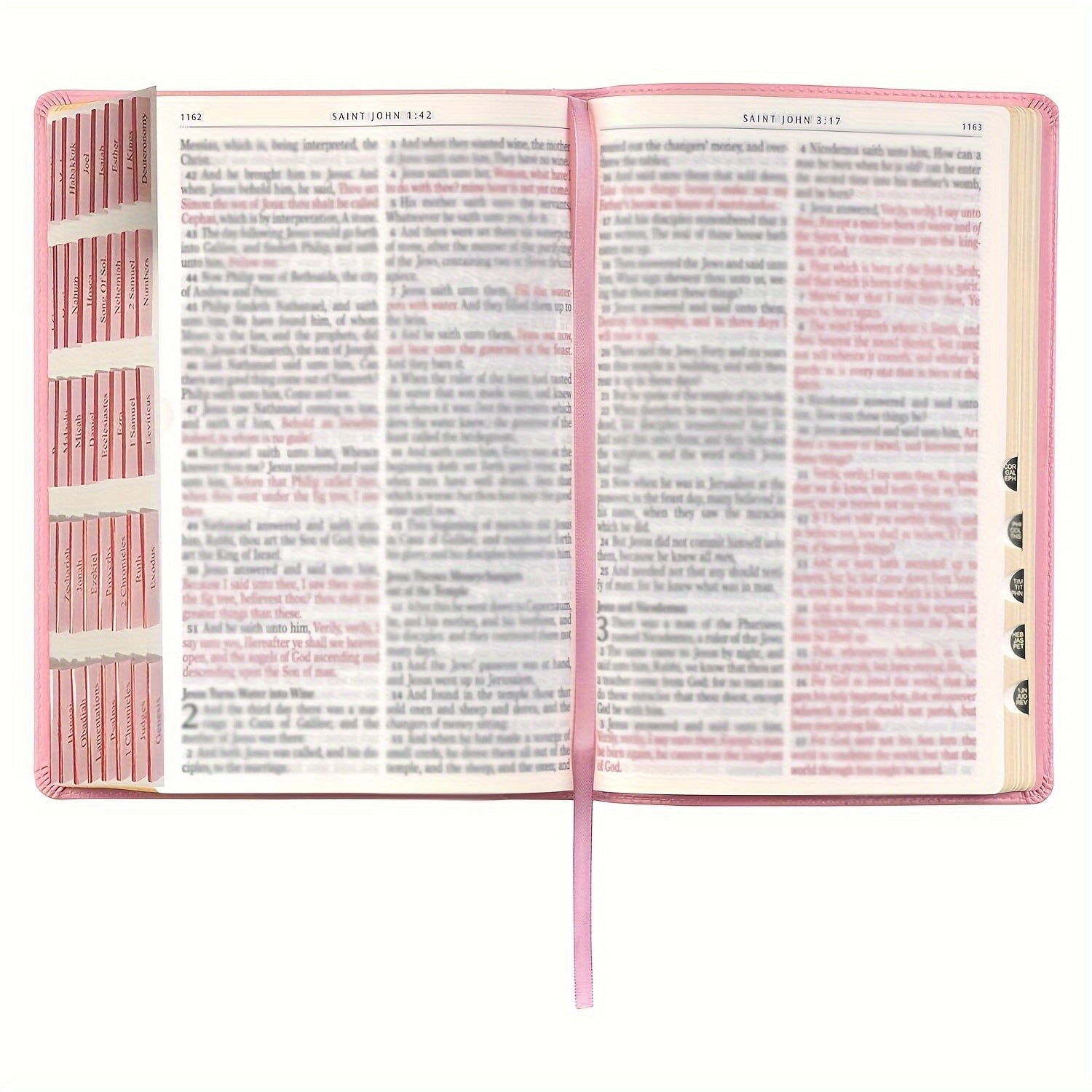 Rose Foil Edged Tabs for Old and Testament