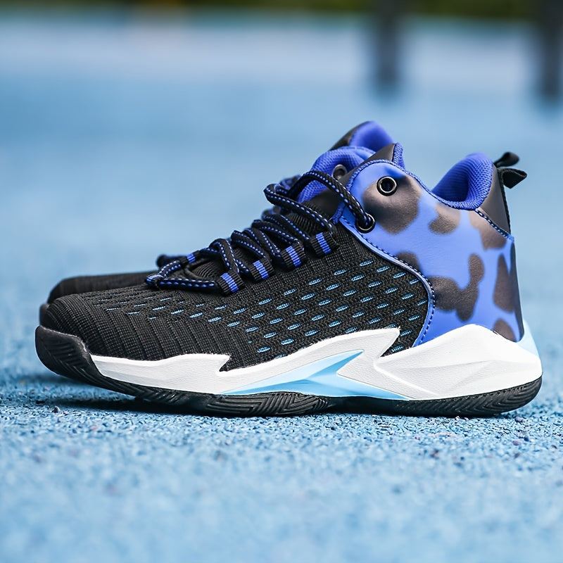 Boy's Basketball Shoes Non Slip Sneakers For Kids Outdoor Activities