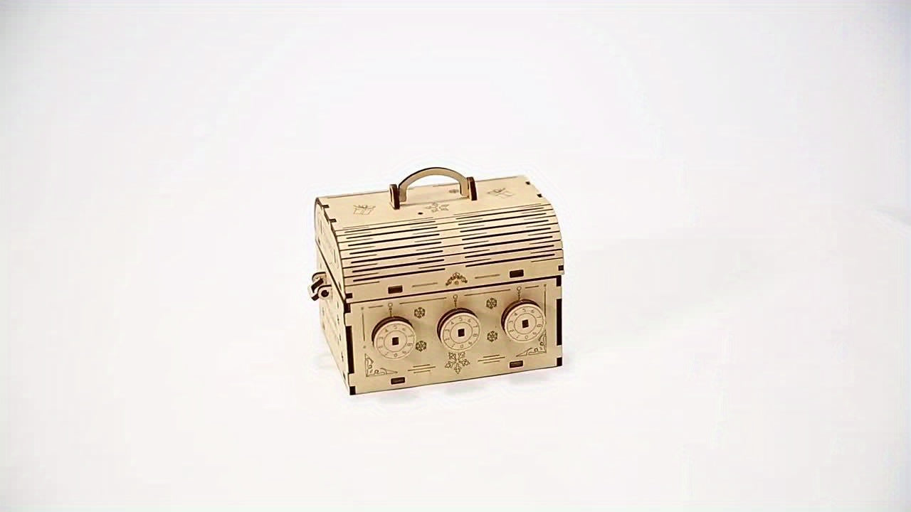 Wooden 3D Puzzle Model DIY Craft Password Box Hand Eye Coordination Adult