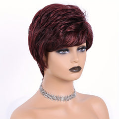 Short Straight Layered Wigs for Women Synthetic Hair Wigs