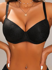 Solid Push Up Bra Comfy T Shirt Bra Women's Lingerie