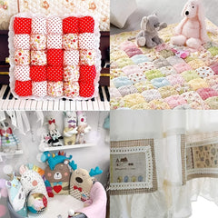 7pcs Gray Cotton Fabric Sewing Patchwork Fat Quarters Bundle DIY Craft Material