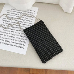 Rhinestone Crossbody Phone Bag Shoulder Handbag Mini Purse for Women
