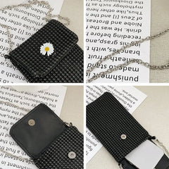 Rhinestone Crossbody Phone Bag Shoulder Handbag Mini Purse for Women