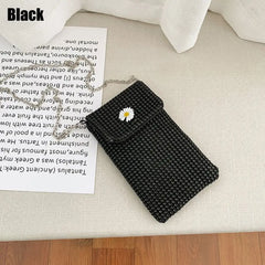 Rhinestone Crossbody Phone Bag Shoulder Handbag Mini Purse for Women