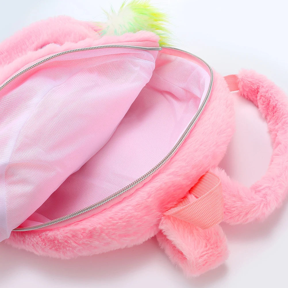 Unicorn Plush Backpack for Girls Student
