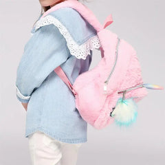 Unicorn Plush Backpack for Girls Student