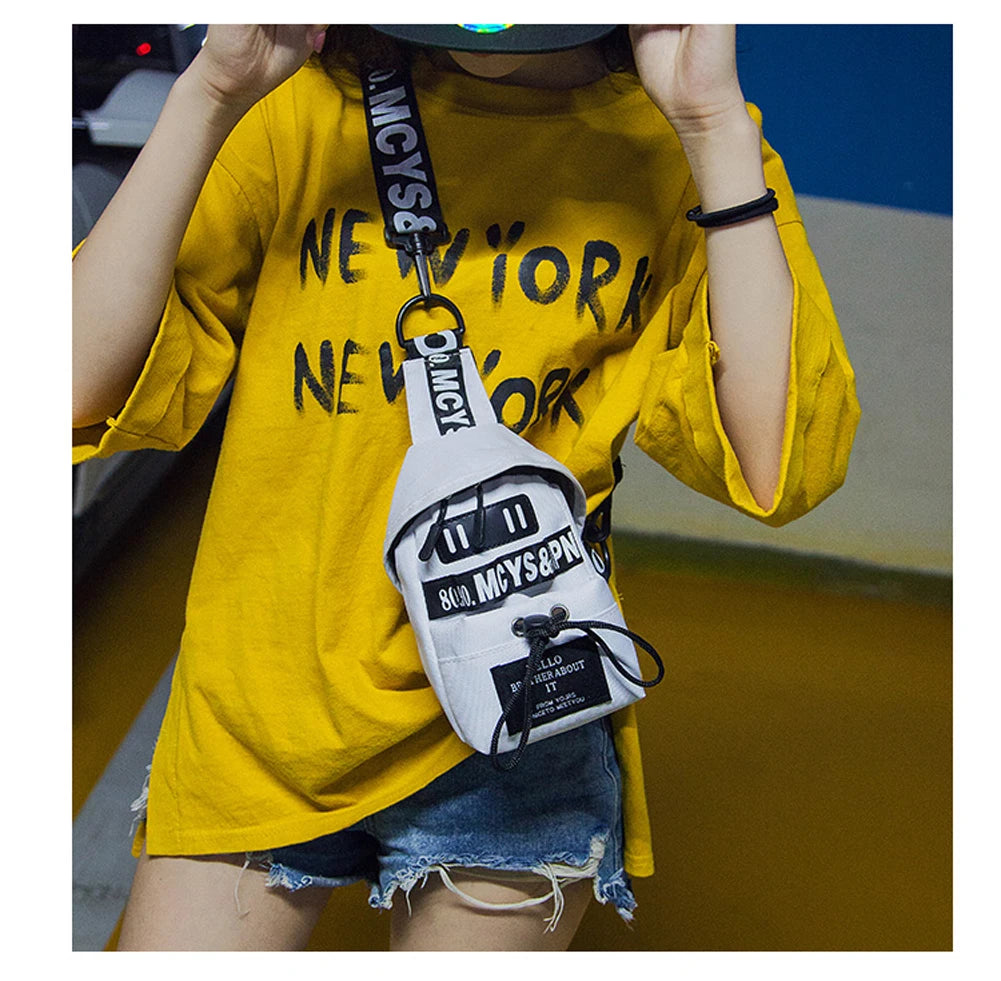 Women Girls Letter Waist Packs Fanny Pack Wallet Waist Pouch Travel Belt Bags