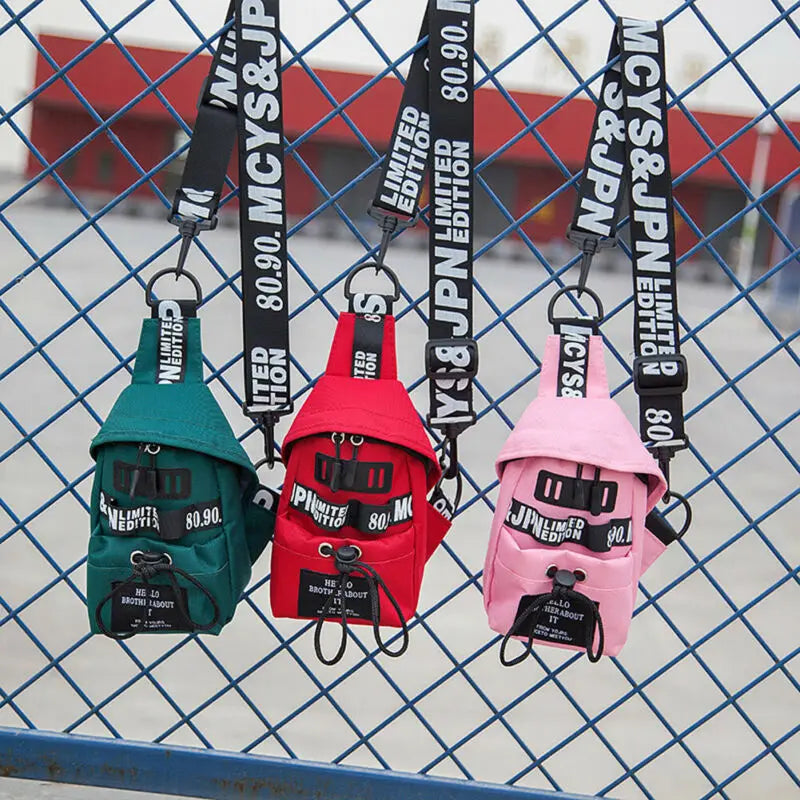 Women Girls Letter Waist Packs Fanny Pack Wallet Waist Pouch Travel Belt Bags