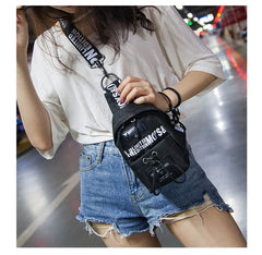 Women Girls Letter Waist Packs Fanny Pack Wallet Waist Pouch Travel Belt Bags
