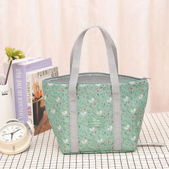 Floral Insulated Lunch Bag Portable Carry Tote Cooler Lunch Box