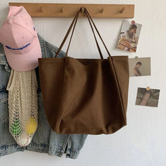 Japanese Style Canvas Shoulder Bag for College Students