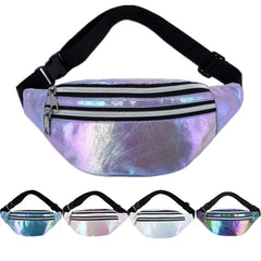Holographic Fanny Pack Laser PU Beach Travel Waist Bag