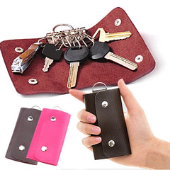 1PC Portable PU Keys Holder Organizer Key Wallet Case Bag Car Keychain Unisex