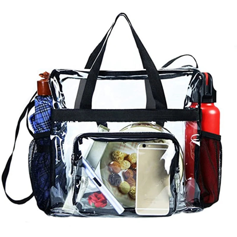Portable Transparent Shoulder Crossbody Bag Tote Satchel Handbag
