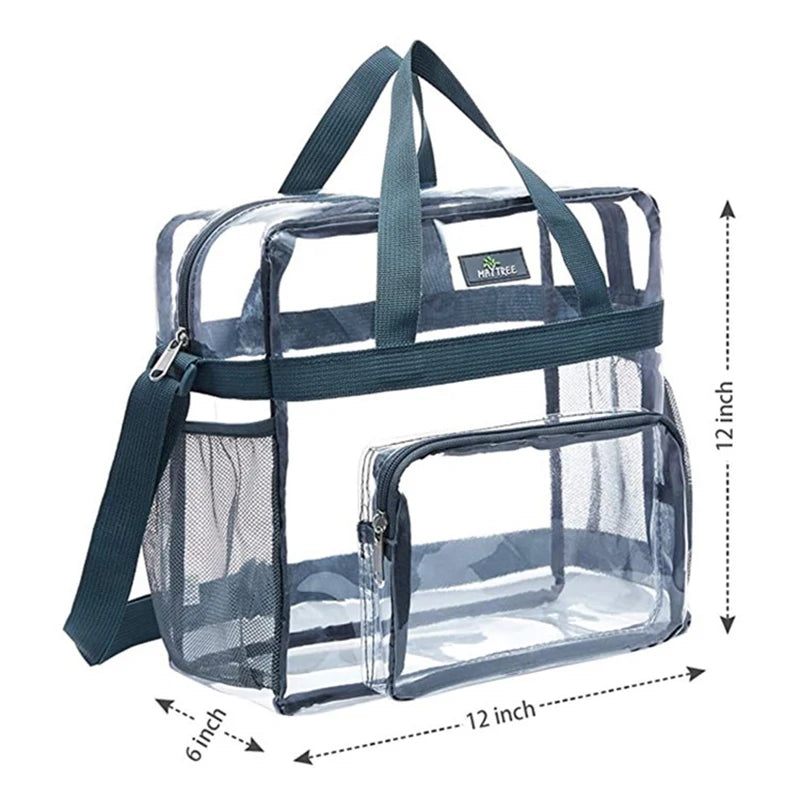 Portable Transparent Shoulder Crossbody Bag Tote Satchel Handbag