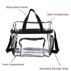 Portable Transparent Shoulder Crossbody Bag Tote Satchel Handbag