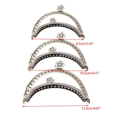 Retro Flower Metal Frame Kiss Clasp for Bag Purse 8.5cm/10.5cm/12.5cm