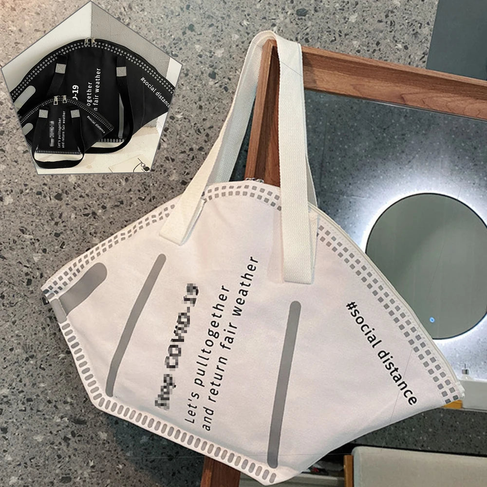 Letter Casual Canvas Tote Bags Ladies Hand Bags Sac A Main Femme Totes