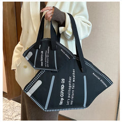 Letter Casual Canvas Tote Bags Ladies Hand Bags Sac A Main Femme Totes