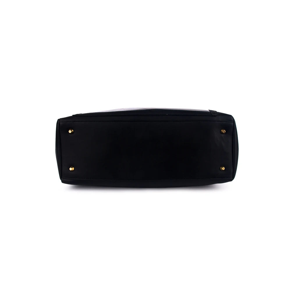 Waterproof Faux Leather Essential Oils Handbag with Nail Enamel Bottle Pockets