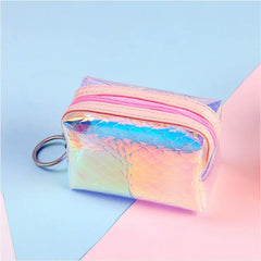 Colorful Fish Scale Coin Purse Mini Key Bag Girls Zipper Bags
