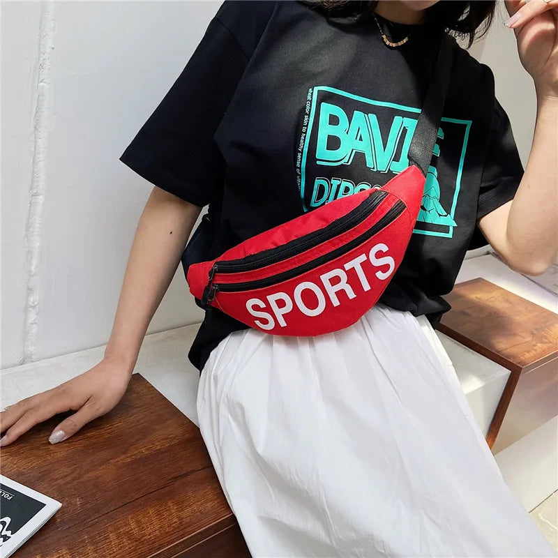 Women Belt Bag Banana Fanny Pack Oxford Waist Bags