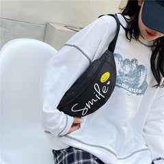 Women Belt Bag Banana Fanny Pack Oxford Waist Bags