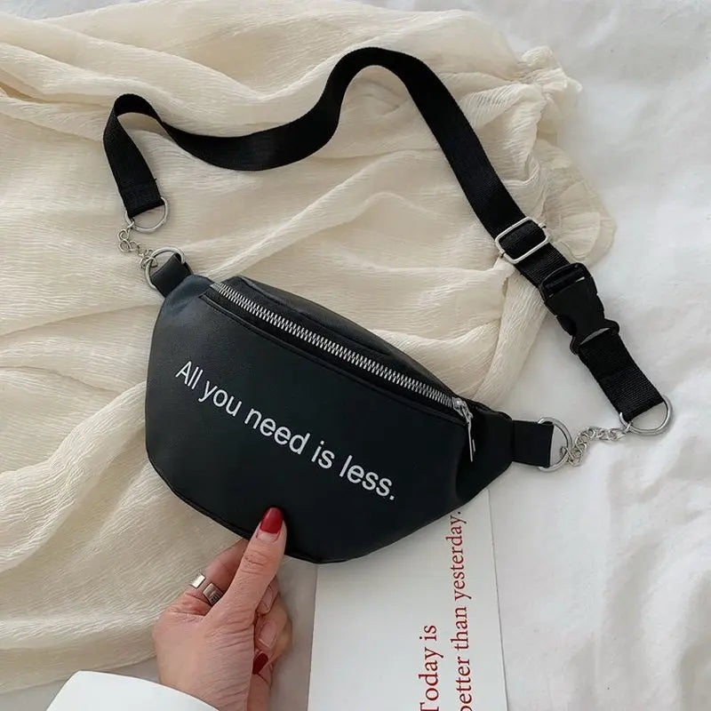 Women Fanny Pack PU Waist Crossbag Travel Sports Hip Bum Bag Purse