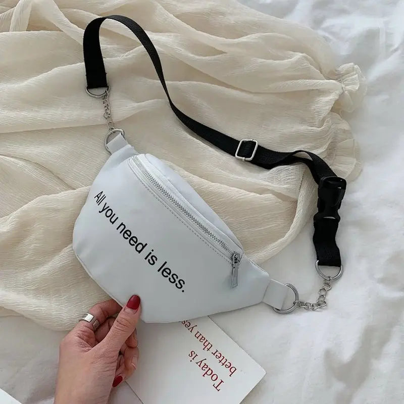 Women Fanny Pack PU Waist Crossbag Travel Sports Hip Bum Bag Purse