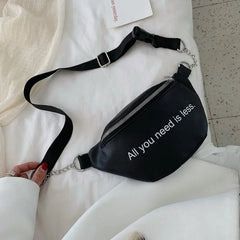 Women Fanny Pack PU Waist Crossbag Travel Sports Hip Bum Bag Purse