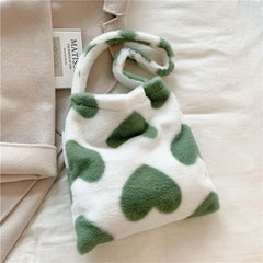 Fluffy Shoulder Bag Top-Handle Bag Female Autumn Winter Handbag Plush Tote