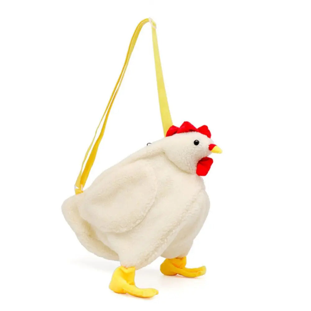 Women Plush Crossbody Chicken Shoulder Bag Cartoon Purse Mini Messenger Tote Han