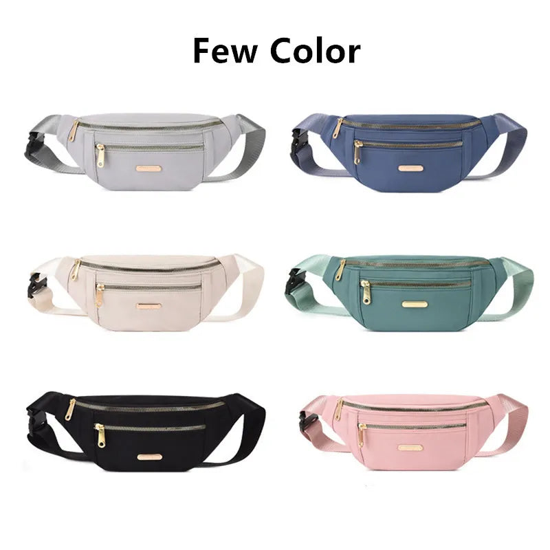 Women Waist Bag Zipper Chest Bag Female Money Pouch Travel Purse Hip Bum Bag