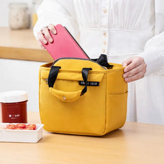 Cooler Bag Nylon Zipper Thermal Lunch Handbags Picnic Tote Food Bags