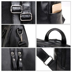 Women Anti-theft Leather Backpack School Travel Shoulder Bag