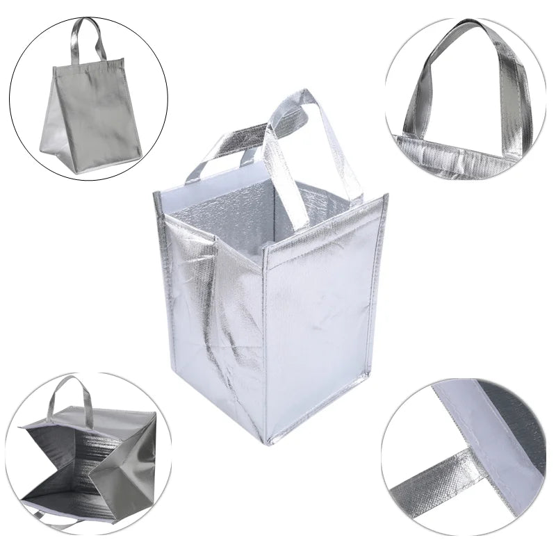 1Pcs Aluminum Foil Ice Storage Bags Insulated Beach Food Thermal Bag