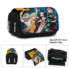 Anime Demon Slayer Kimetsu No Yaiba Pencil Case Zipper Student Stationery Bag
