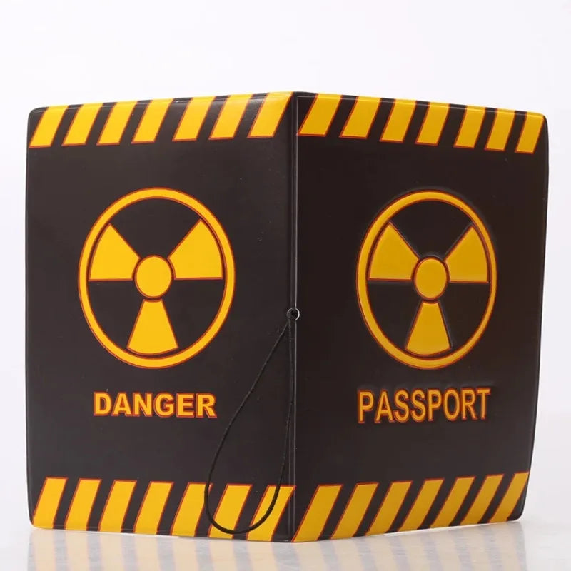 Danger Sign Passport Cover PVC Wallet Bag