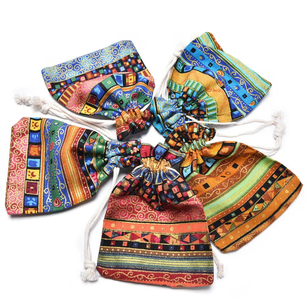 Exotic Christmas Wedding Gift Bag Jewelry Pouch 10x14cm