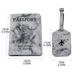PU Leather Passport Holder Couples Honeymoon Travel Wallet Women Men
