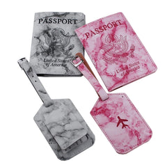 PU Leather Passport Holder Couples Honeymoon Travel Wallet Women Men