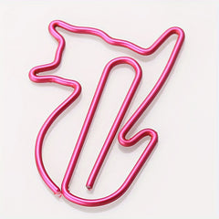 5pcs Colored Cat Paper Clip Animal Shaped Creative Curved Needle
