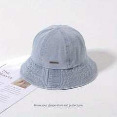 Denim Bucket Hat Men's Women's Versatile Retro Basin Hat