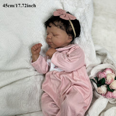 17in Soft Vinyl Baby Reborn Doll Cloth Body Girl Realistic Newborn Bebe Art Toy