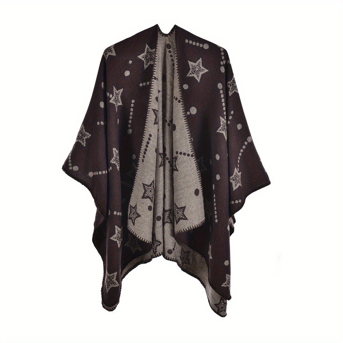 Thicken Warm Slit Shawl Large Printed Casual Shawl Wraps